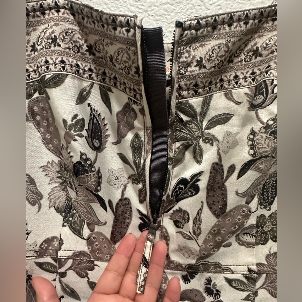 Tory Burch botanical print mikado dress 6 - Picture 5 of 8